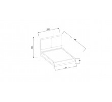 Кровать двуспальная Миранте (Mirante) MINT-26