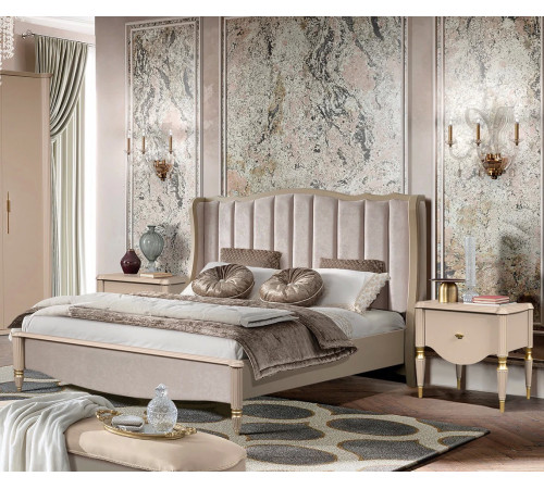 Двуспальная кровать Моника 180х200(капучино эмаль)