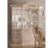 Шкаф-витрина четырехдверный Роза (беж)