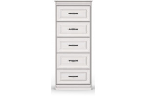 Комод Высокий Неаполь Ясень анкор светлый (патина "серебро")