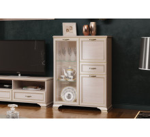 Шкаф низкий "тумба-витрина" Сиена (Бодега Белый)