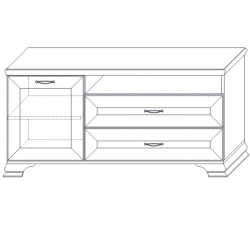 Тумба под ТВ 2 Сиена (Бодега Белый)