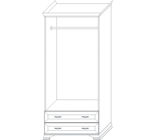 Шкаф Сиена 2-х дверных (Бодега Белый)