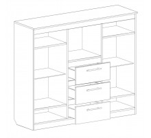 Широкий комод с баром для гостиной Элана 