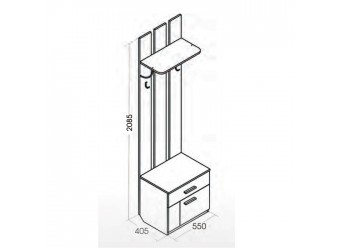 Вешалка для одежды в прихожую Элана
