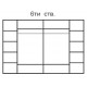 Шестистворчатый шкаф для одежды с зеркалом Rimini Solo РМШ1/6 (s) (черный)