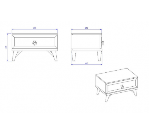Тумба ТВ Мавенна (Mavenna) боковая