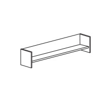 Навесная полка в гостиную Лира 46 светлая