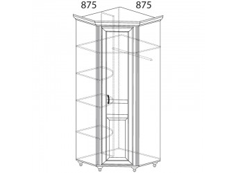 Угловой шкаф для одежды Ралли 862